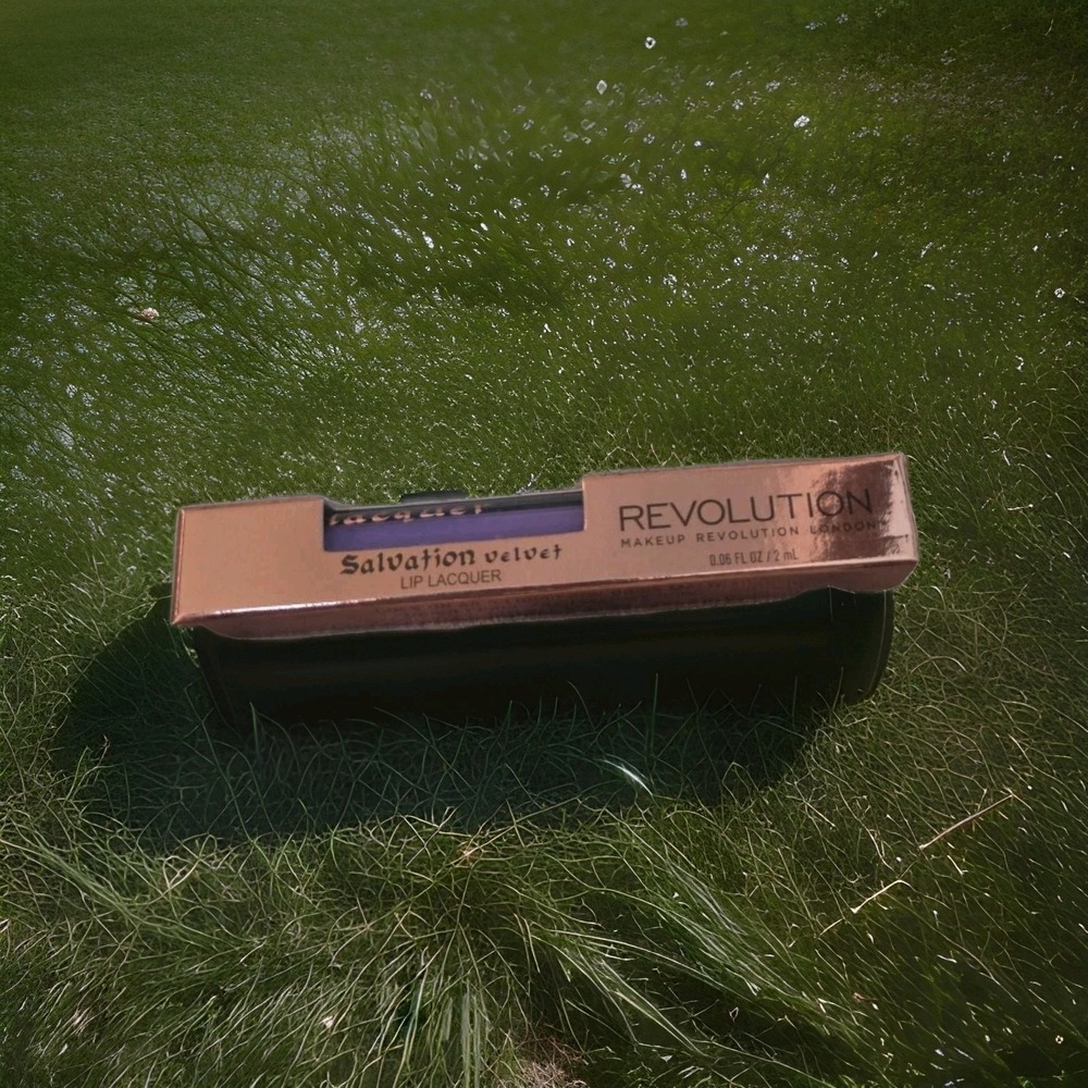Revolution Salvation Velvet Lip Lacquer - Depravity Purple New In Box 0.06 Fl Oz